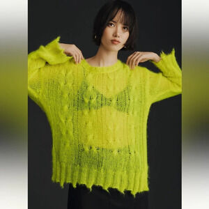 Anthropologie the posey stitchy distressed sweater